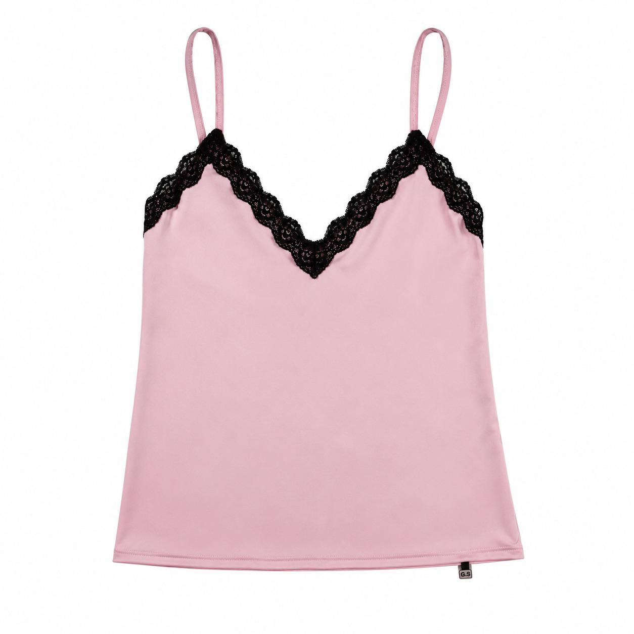 Pijama Remera en seda rosa viejo